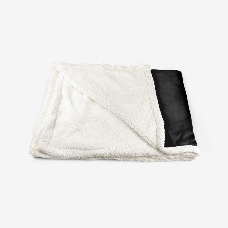 Floral Double-Sided Super Soft Plush Blanket Black