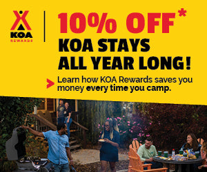 Kampgrounds of America - Warm up with 10% off KOA stays all year long.