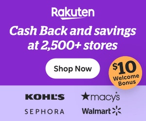Join Rakuten now and earn a $10 welcome bonus!