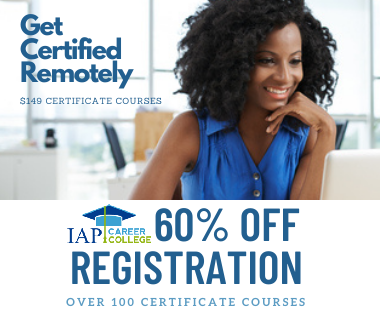 IAP Career College - Earn a career certificate at your own pace online for only $149 with IAP Career College!