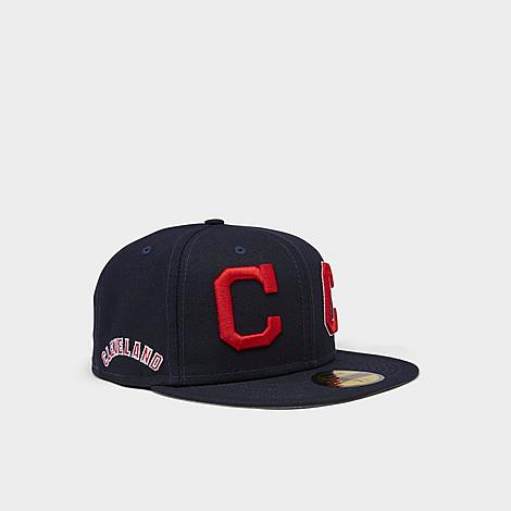 New Era Cleveland Guardians MLB Patch Pride 59FIFTY Fitted Hat in Blue/Navy Size 7 1/4