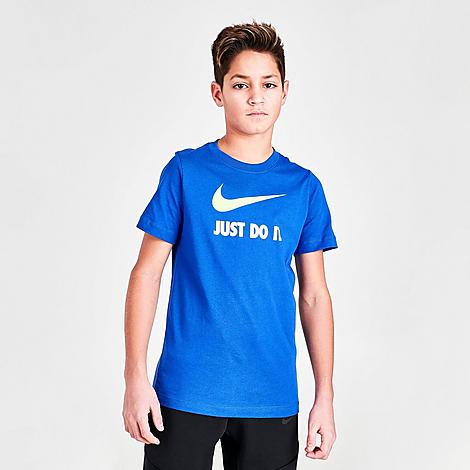 Nike Kids' Sportswear JDI T-Shirt in Blue/Game Royal Size Large 100% Cotton/Knit