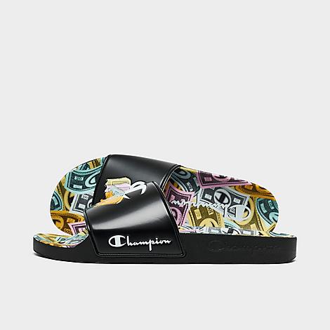 Champion x Monopoly IPO Slide Sandals in Black/Black Size 13.0