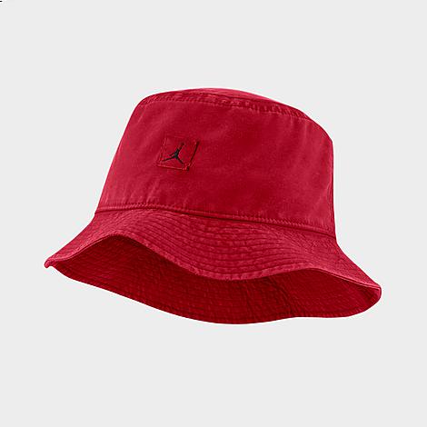 Jordan Jumpman Washed Bucket Hat in Red/Gym Red Size Large/X-Large Cotton/Nylon/Twill