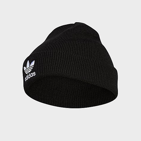 Adidas Originals Trefoil Beanie Hat in Black/Black Acrylic/Knit