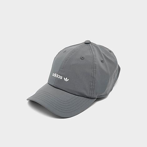 Adidas Originals OG Relaxed Edge Taping Adjustable Strapback Hat in Grey/Graphite 100% Cotton