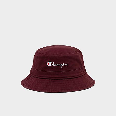 Champion Garment Washed Relaxed Bucket Hat in Red/Maroon Size Large/X-Large 100% Cotton