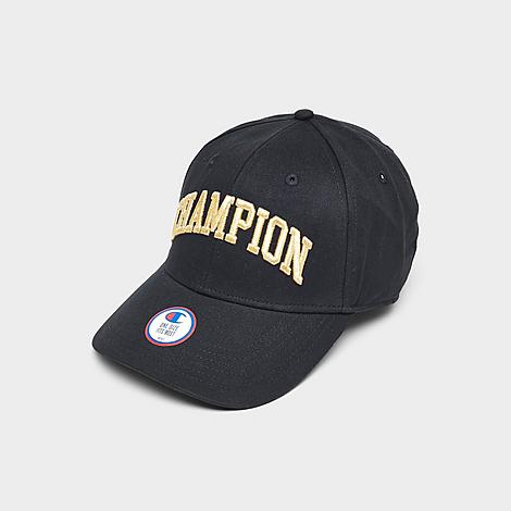 Champion Classic Twill Adjustable Hat in Blue/Black Cotton/Twill