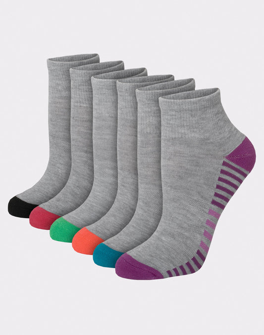 Hanes Women's Comfort Fit Ankle Socks, 6-Pack Assortment 1 5-9
