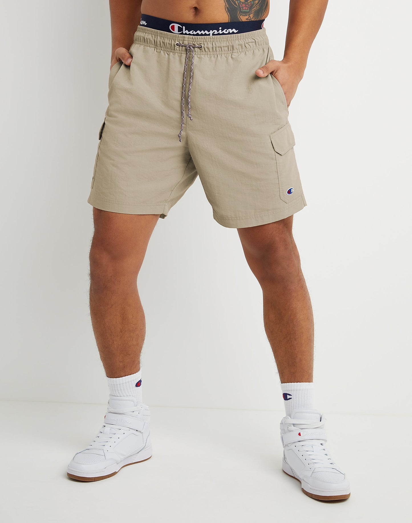 Men's Champion Take A Hike Cargo Shorts, 7" Country Walnut S
