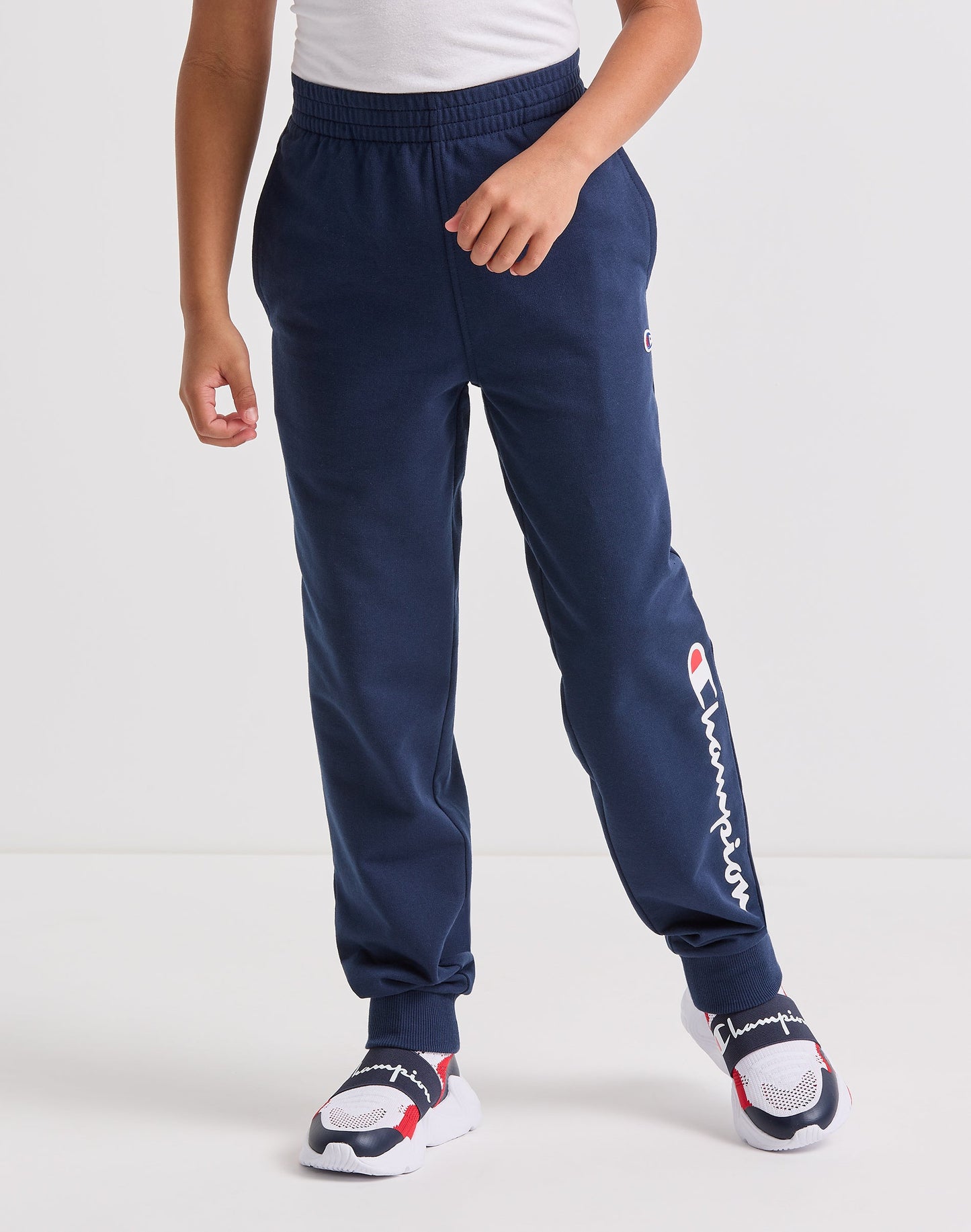 Champion Kids' French Terry Joggers, Script, 25" Navy S