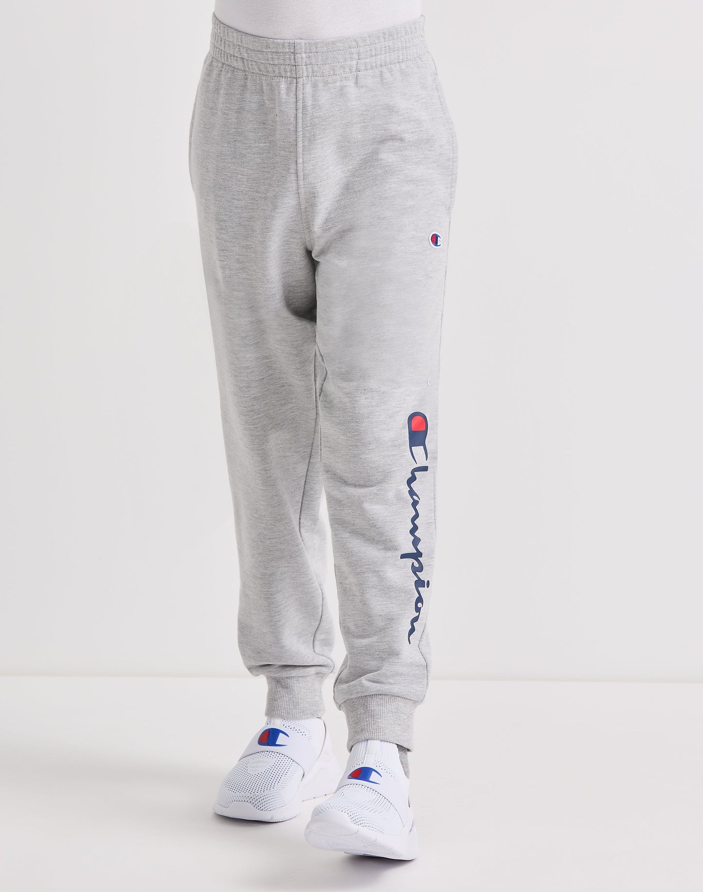 Champion Kids' French Terry Joggers, Script, 25" Oxford Heather XL