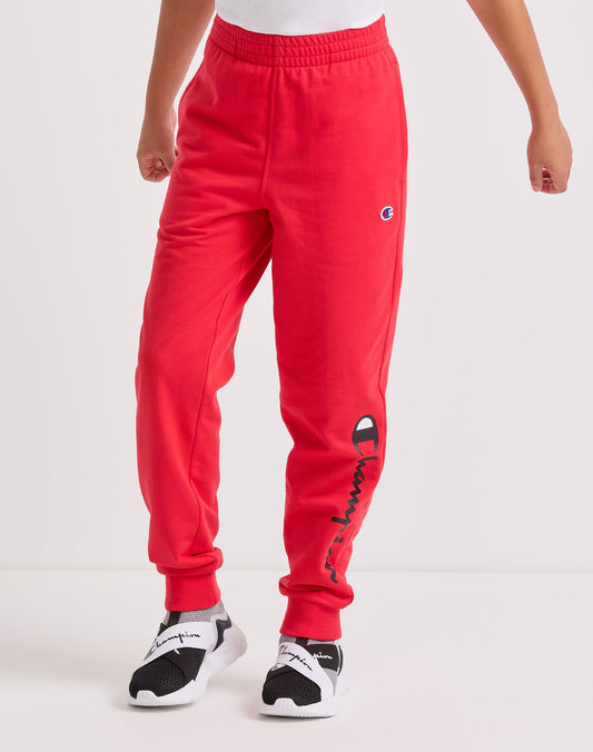 Champion Kids' French Terry Joggers, Script, 25" Scarlet S