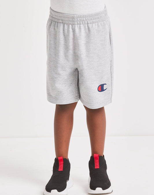 Champion Little Kids' French Terry Shorts, 5.5" Oxford Heather 7