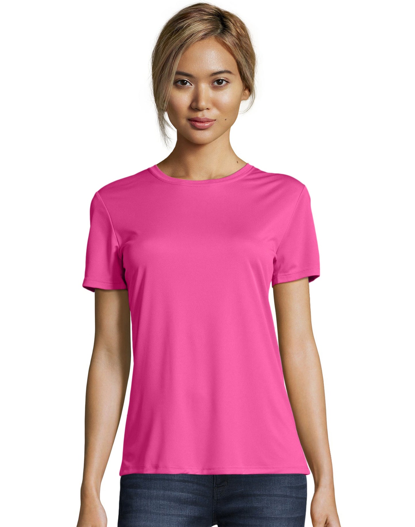 Hanes Sport Women's FreshIQ Cool DRI Performance Tee Wow Pink 3XL